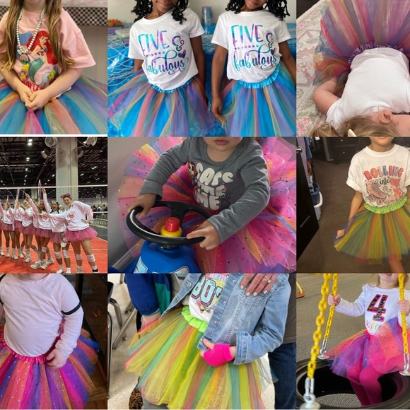 Sparkle rainbow tutu fairy tutu 4 full layer - Picture 3 of 3